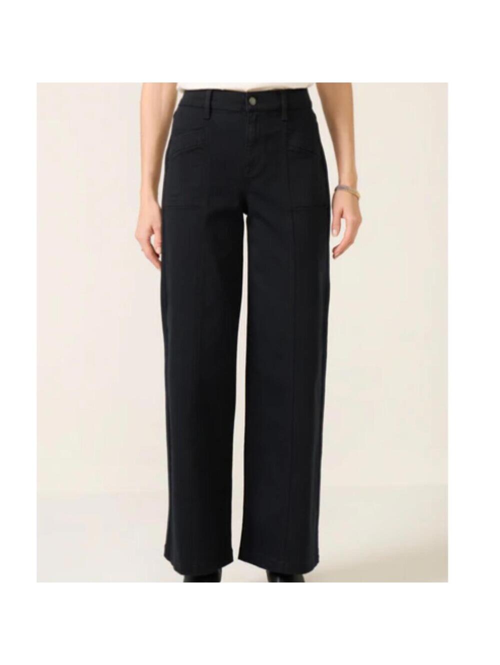Evereve Joelle Wide Leg Casual Pant In Black Size 28 $158